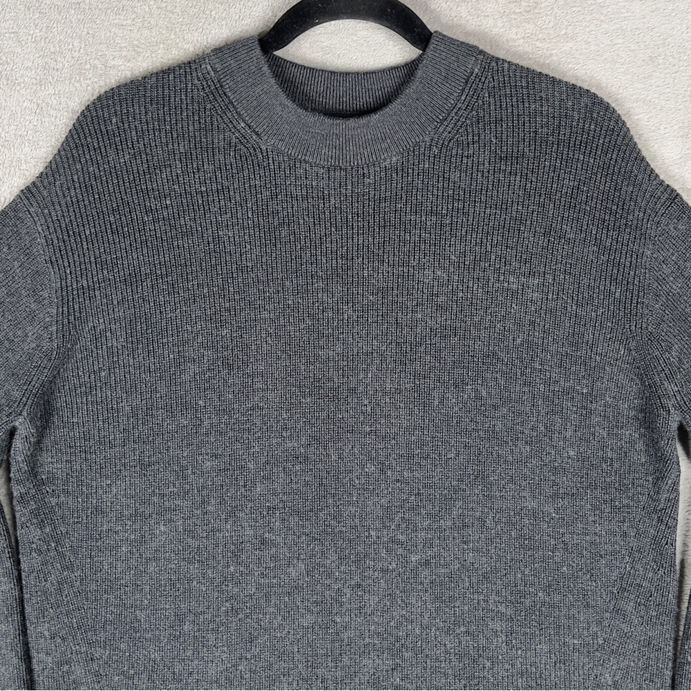 Lululemon Merino‎ Wool-Blend Ribbed Crewneck Sweater Women's 6 Heathered Gray - Picture 2 of 10
